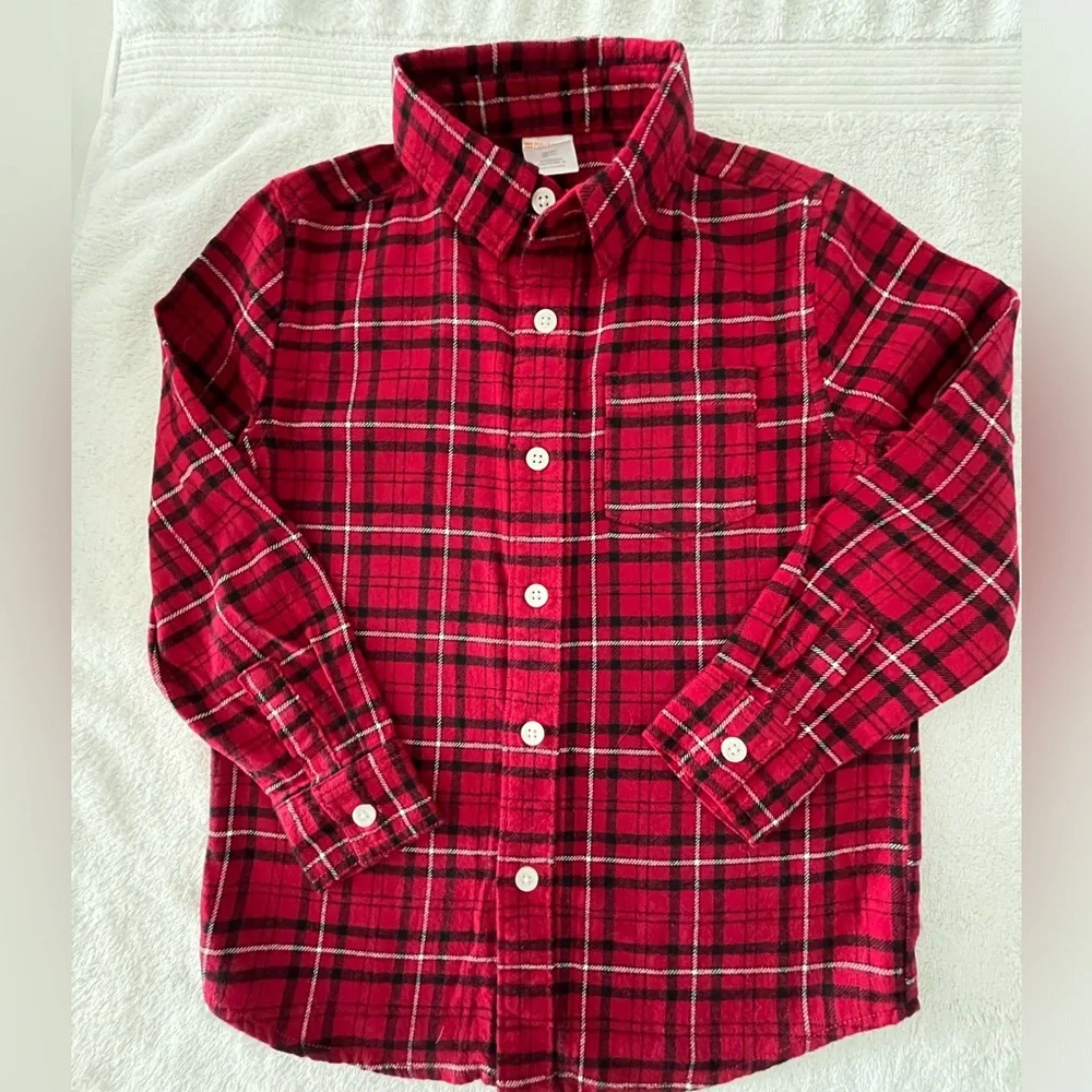 Gymboree size 4 plaid long sleeve button down shirt